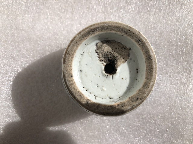 古玩陶瓷清代.青花‘五經(jīng)書院’燭臺(tái)(香插、鎮(zhèn)紙)拍賣，當(dāng)前價(jià)格0元