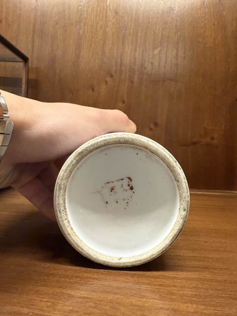 古玩陶瓷民國粉彩筆筒拍賣,當前價格400元