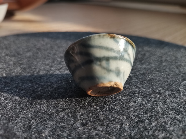 古玩陶瓷明代.精品青花花卉紋茶盞拍賣，當前價格298元