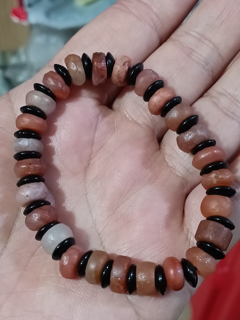 古玩玉器春秋戰(zhàn)國天然瑪瑙珠串拍賣，當前價格1800元