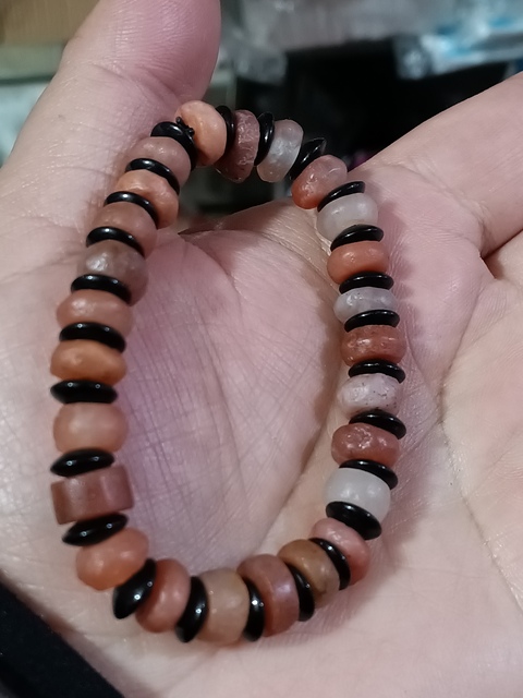 古玩玉器春秋戰(zhàn)國天然瑪瑙珠串拍賣，當前價格1800元
