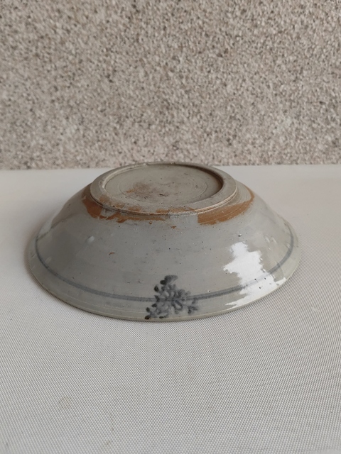 古玩陶瓷青花壽字紋盤拍賣,當前價格580元