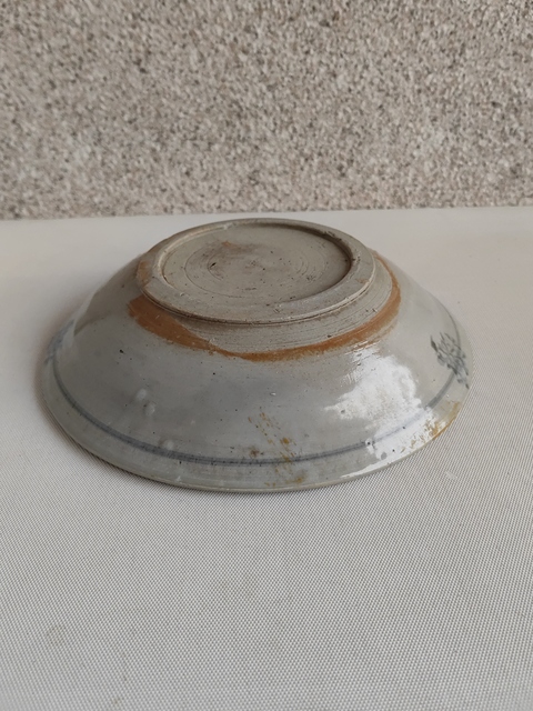 古玩陶瓷青花壽字紋盤拍賣,當前價格580元