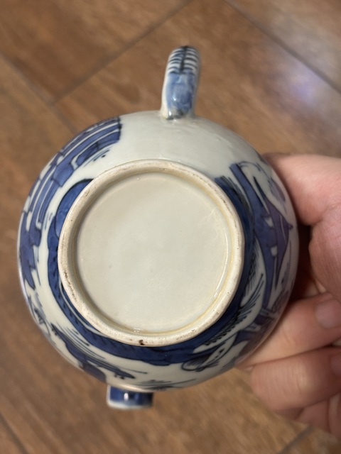 古玩陶瓷青花山水人物紋奶壺拍賣,當前價格799元