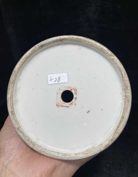 古玩陶瓷粉彩花鳥紋帽筒拍賣,當(dāng)前價(jià)格988元