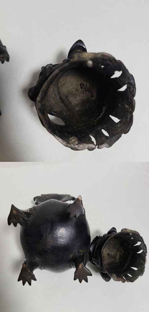 古玩銅器清代·甪端 瑞獸銅香爐拍賣,當前價格6000元