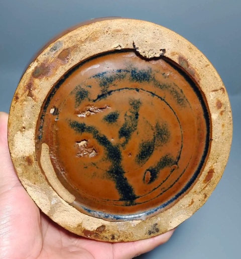 古玩陶瓷明代褐釉罐拍賣,當(dāng)前價(jià)格200元