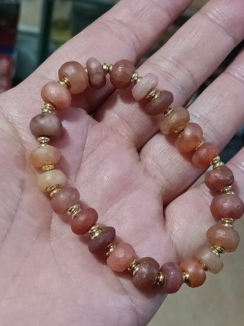 古玩玉器春秋戰國天然瑪瑙珠串拍賣,當前價格1800元