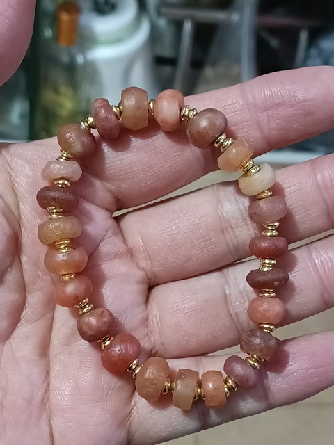 古玩玉器春秋戰國天然瑪瑙珠串拍賣,當前價格1800元