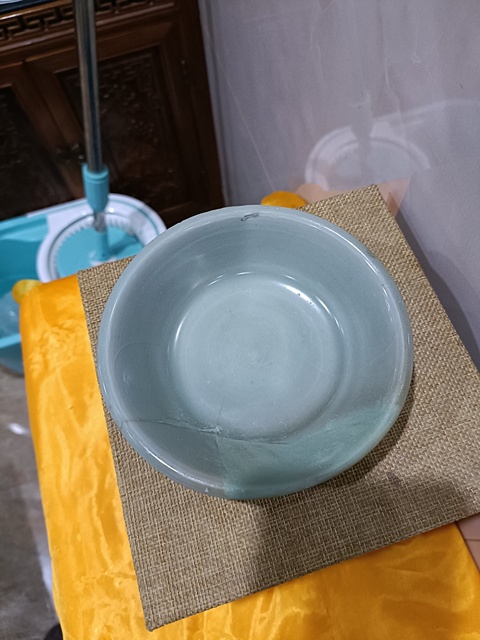 古玩陶瓷館藏級精品南宋龍泉粉青釉直壁洗拍賣，當前價格2800元