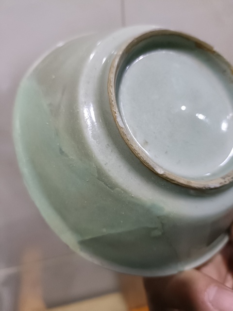 古玩陶瓷館藏級精品南宋龍泉粉青釉直壁洗拍賣，當前價格2800元