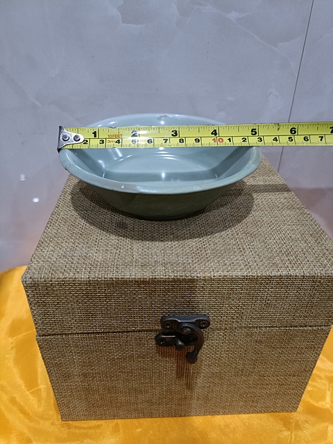 古玩陶瓷館藏級精品南宋龍泉粉青釉直壁洗拍賣，當前價格2800元