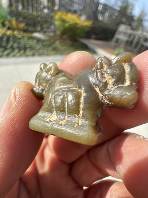 古玩雜項夏代，雙獸頭鈕印（珠博入盒）拍賣，當前價格11000元