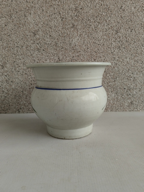 古玩陶瓷釉下彩竹報平安圖花囊拍賣,當前價格480元