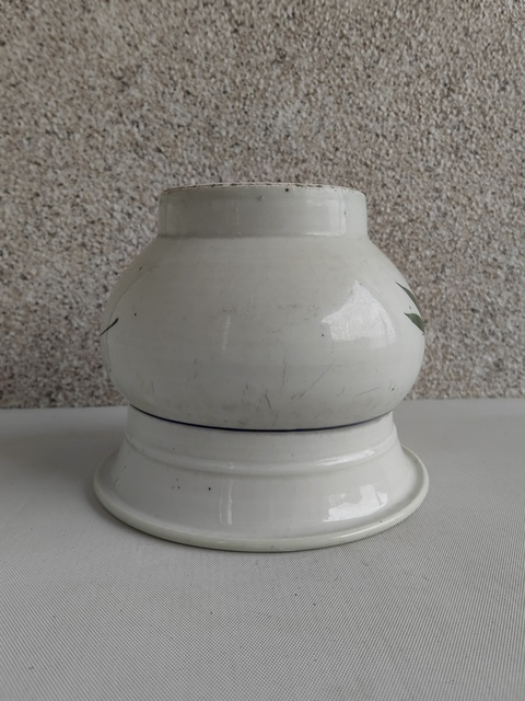 古玩陶瓷釉下彩竹報平安圖花囊拍賣,當前價格480元