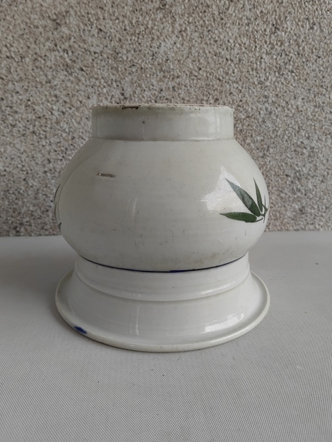 古玩陶瓷釉下彩竹報平安圖花囊拍賣,當前價格480元