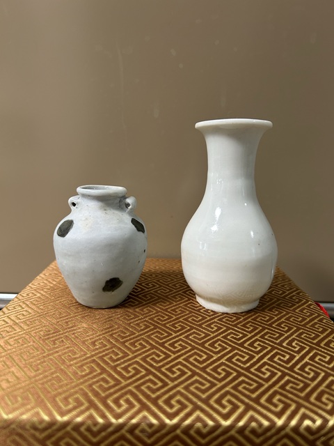 古玩陶瓷元代白釉點褐彩奶牛小罐拍賣,當前價格3000元