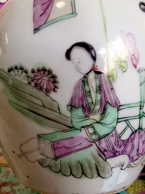 古玩陶瓷粉彩仕女人物茶葉罐拍賣,當前價格1688元