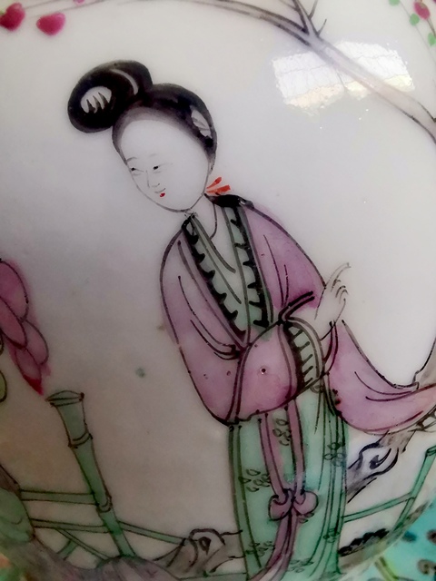 古玩陶瓷粉彩仕女人物茶葉罐拍賣,當前價格1688元