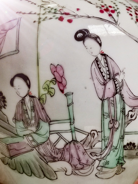 古玩陶瓷粉彩仕女人物茶葉罐拍賣,當前價格1688元
