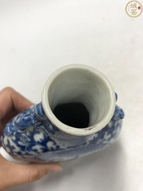 古玩陶瓷晚清·青花三娘教子紋抱月瓶拍賣，當前價格2998元