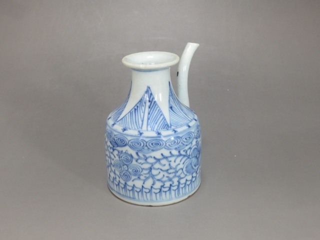 古玩陶瓷青花纏枝花卉紋酒壺拍賣，當前價格866元