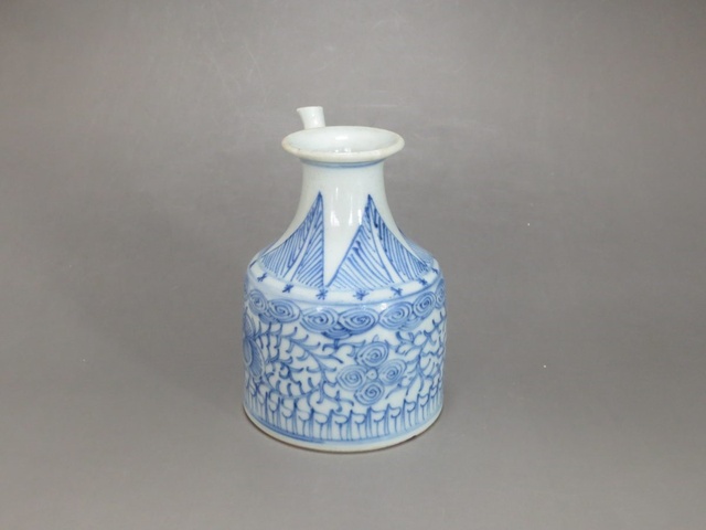 古玩陶瓷青花纏枝花卉紋酒壺拍賣，當前價格866元