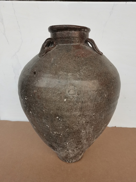 古玩陶瓷宣州窯褐釉四系罐拍賣，當前價格0元