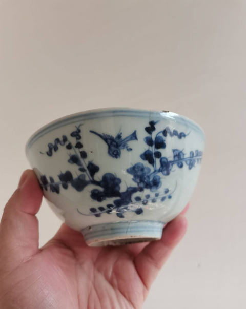 古玩陶瓷青花喜上眉梢圖標本拍賣,當前價格0元