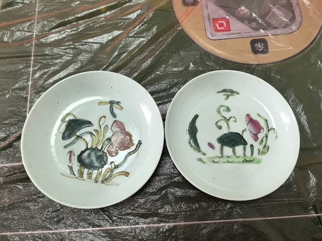 古玩陶瓷花卉紋粉彩盤拍賣,當前價格168元