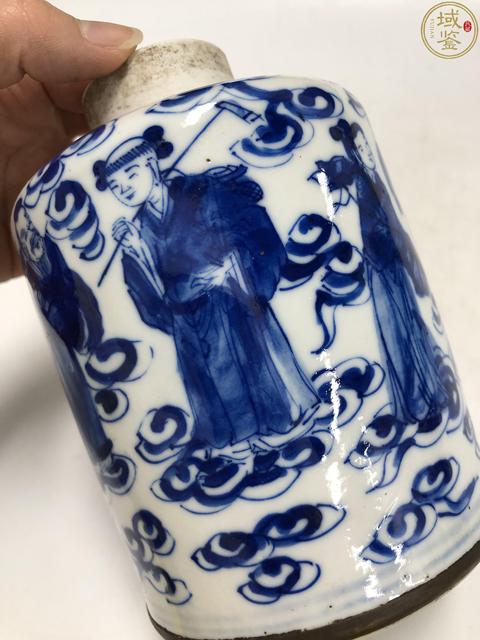 古玩陶瓷晚清·青花八仙人物紋茶葉罐拍賣,當前價格4188元