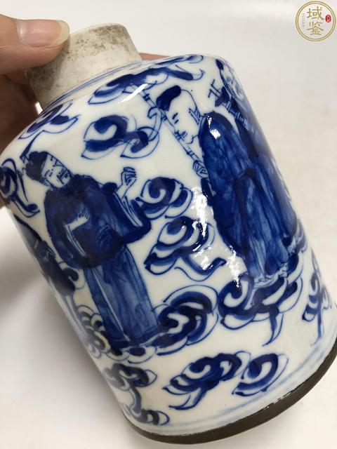古玩陶瓷晚清·青花八仙人物紋茶葉罐拍賣,當前價格4188元