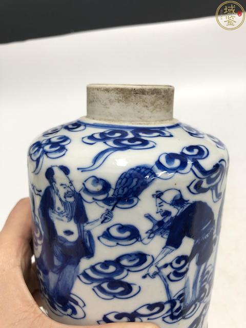 古玩陶瓷晚清·青花八仙人物紋茶葉罐拍賣,當前價格4188元