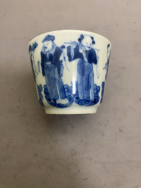 古玩陶瓷八仙圖青花杯拍賣,當前價格2880元