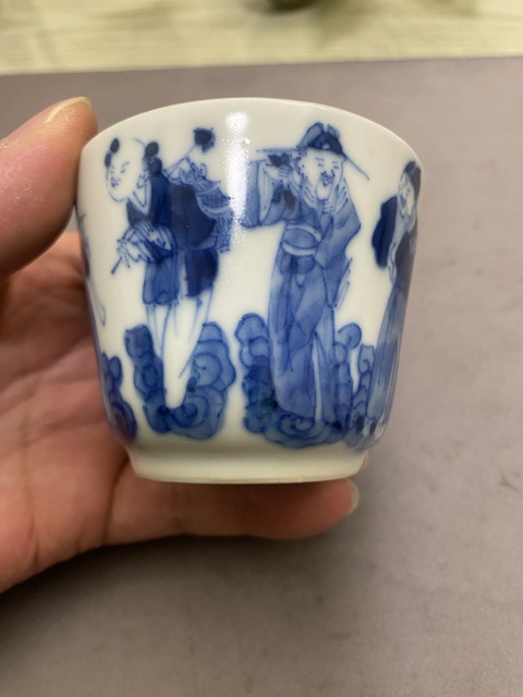 古玩陶瓷八仙圖青花杯拍賣,當前價格2880元