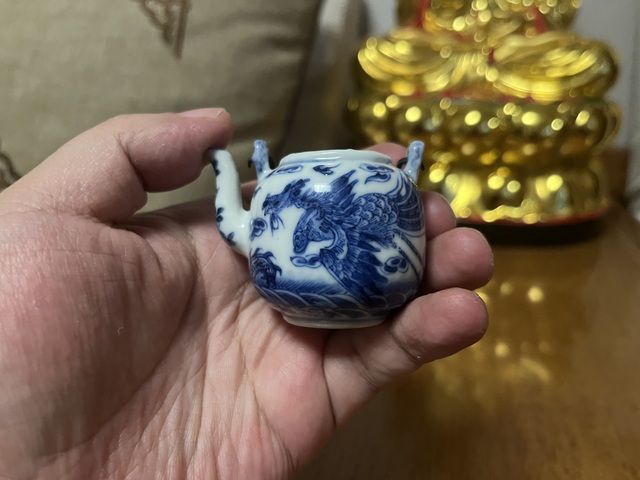 古玩陶瓷光緒青花龍鳳紋茶壺拍賣，當(dāng)前價格6888元