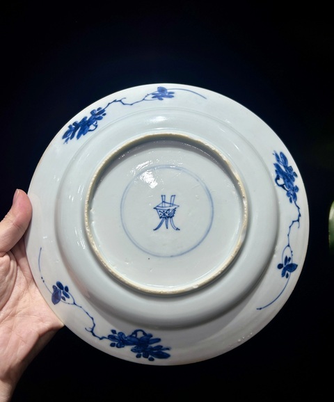 古玩陶瓷康熙時期飛黃騰達青花盤拍賣,當(dāng)前價格2688元