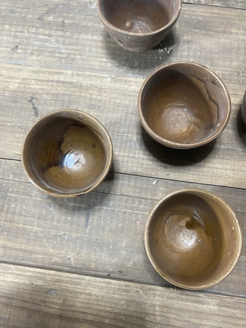 古玩陶瓷【一組5個】清早期.紫金釉茶盞拍賣,當前價格186元
