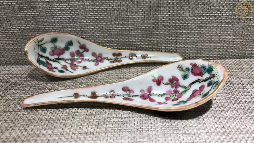 古玩陶瓷同治?細路粉彩臘梅迎春勺子買一送一拍賣，當前價格0元