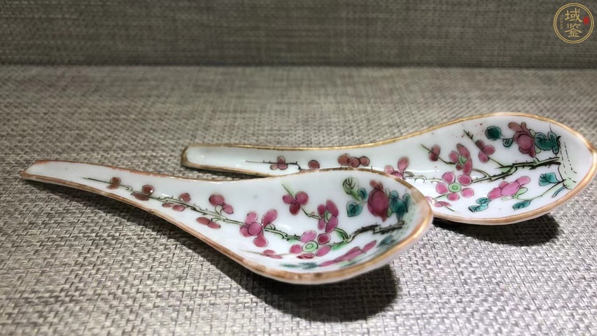 古玩陶瓷同治?細路粉彩臘梅迎春勺子買一送一拍賣，當前價格0元