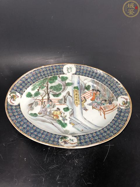 古玩陶瓷廣五彩人物盤真品鑒賞圖