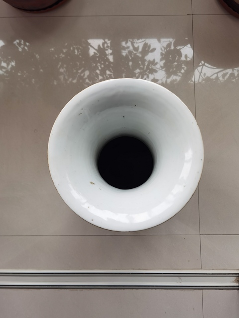 古玩陶瓷三娘教子圖新粉彩撇口瓶拍賣，當前價格5600元