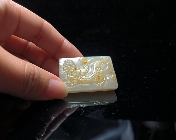 古玩玉器和田玉雕“螭龍紋帶板”拍賣，當前價格2600元
