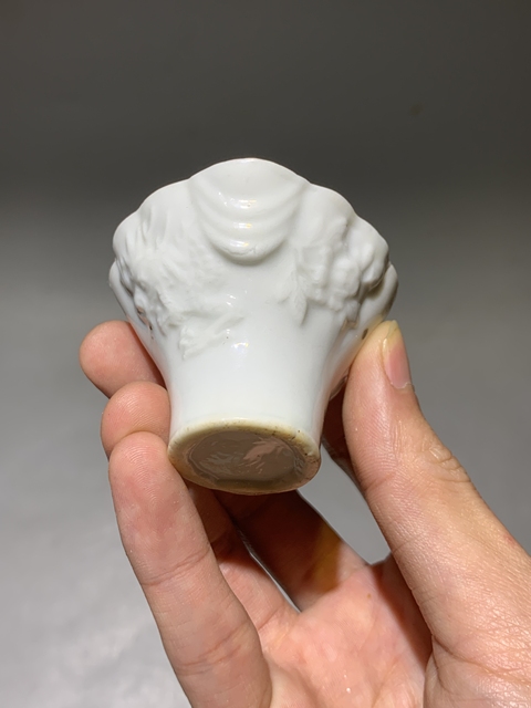 古玩陶瓷清早期德化窯白釉龍鳳呈祥X角杯拍賣,當前價格999元