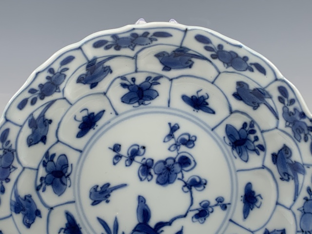 古玩陶瓷清康熙·青花十二喜鵲花紋小蝶拍賣,當前價格1380元