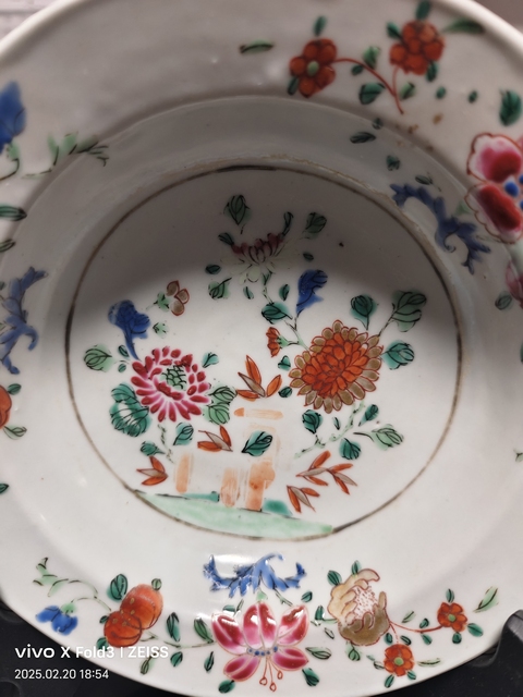 古玩陶瓷雍正青花花卉盤拍賣,當前價格1388元