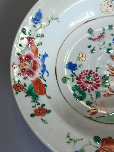 古玩陶瓷雍正青花花卉盤拍賣,當前價格1388元