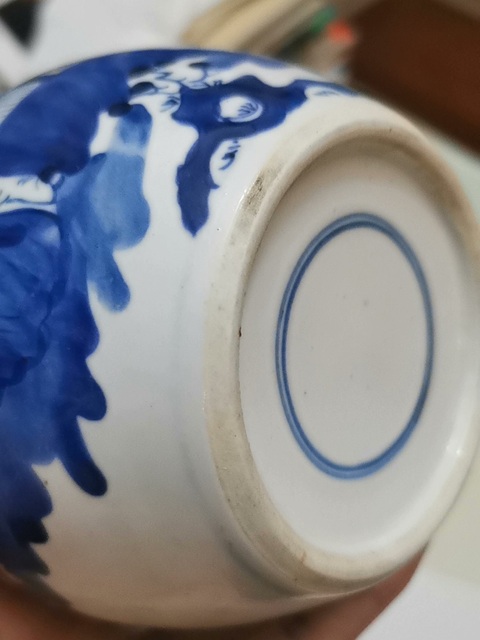 古玩陶瓷青花三娘教子折桂圖人物罐拍賣，當前價格866元