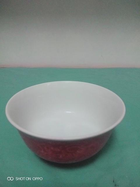 古玩陶瓷胭脂紅匝道雙龍戲珠紋茶碗拍賣,當前價格1268元