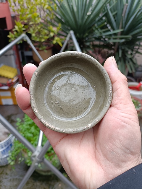 古玩陶瓷宋元精品青釉盞拍賣(mài)，當(dāng)前價(jià)格180元